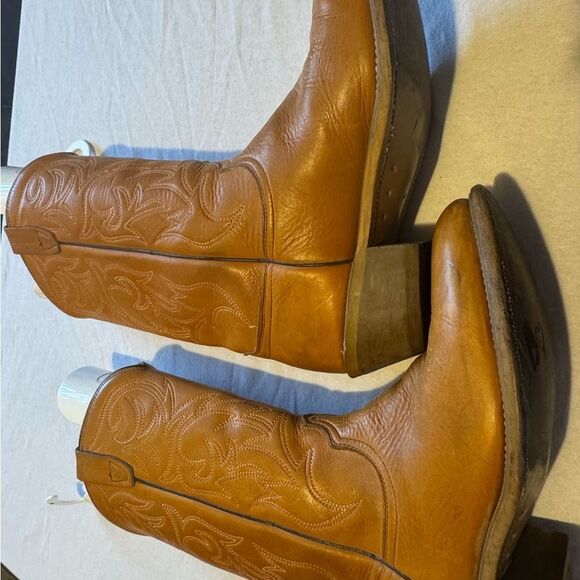 WOLVERINE MEN 9.5 Tan / butterscotch Leather‎ Western Cowboy Boots main image 8
